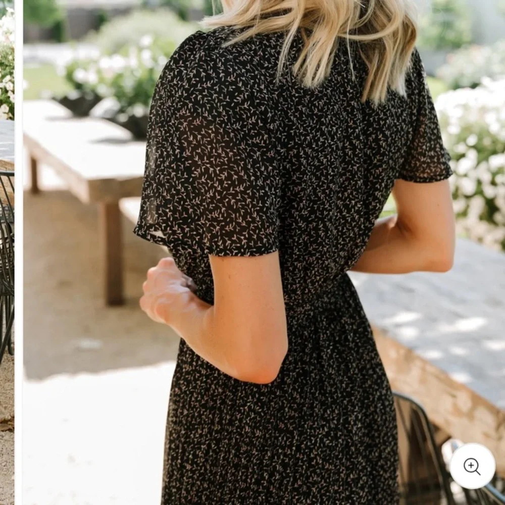 🏇 Baltic Born Prim Pleated Floral Black Midi Dress - Picture 6 of 15